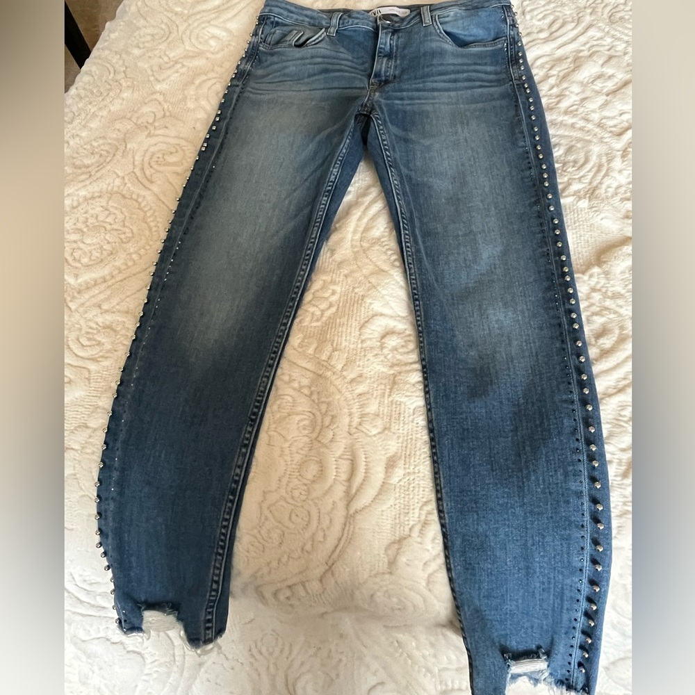 Zara skinny jeans with studs